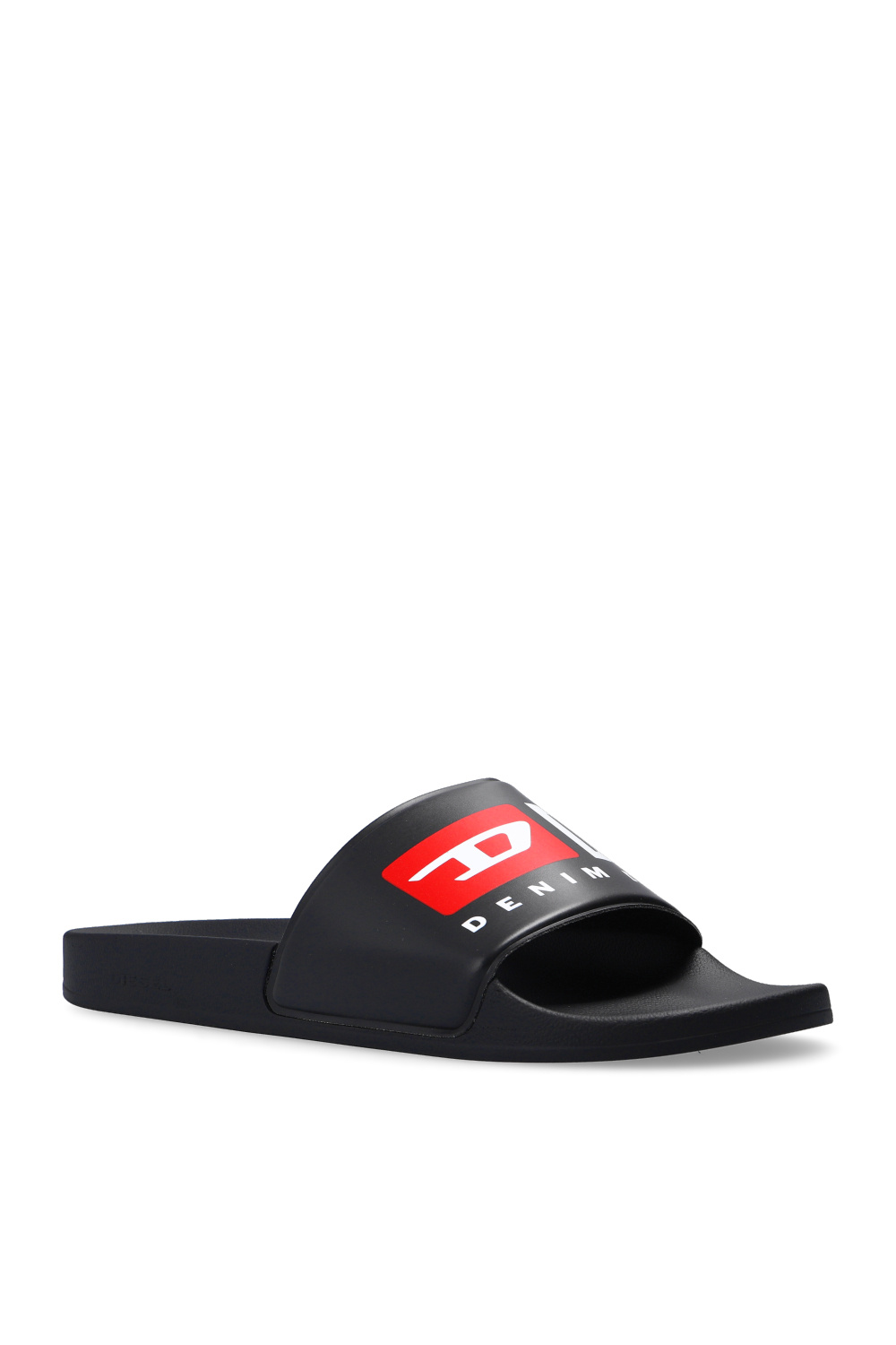 Slides with logo Diesel - Schutz rainbow-effect heeled